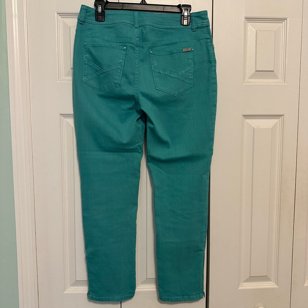 Chico's Vibrant Teal Ankle Jeans - Picture 2 of 4
